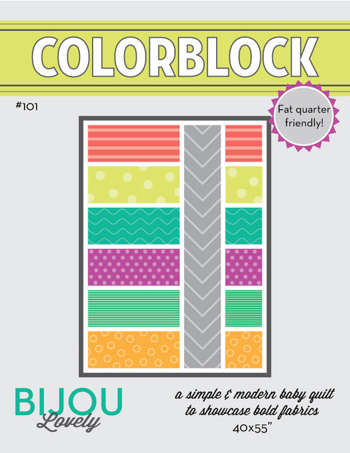 Colorblock Quilt Pattern - PDF
