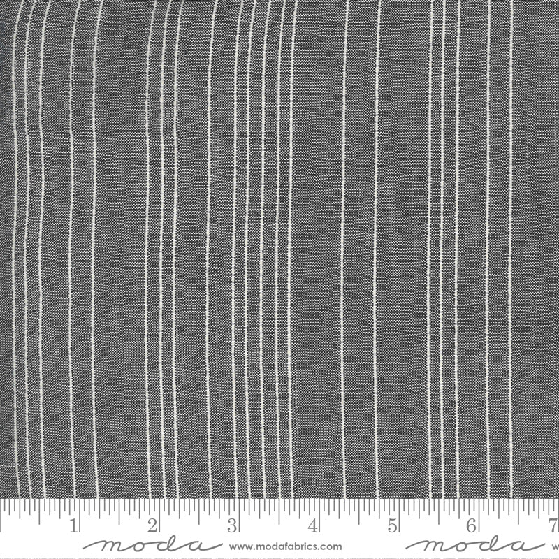 Low Volume Wovens- Thin Stripes in Charcoal