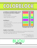 Colorblock Quilt Pattern - PDF