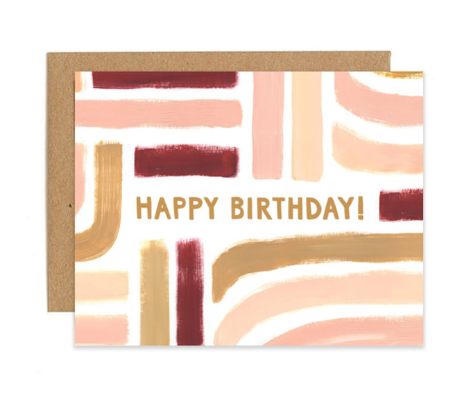 Sunset Stripe Birthday Card