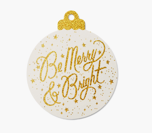 Pack of 8 Be Merry and Bright Gift Tags