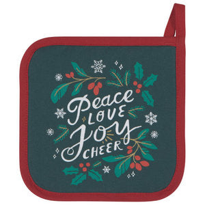 Pot Holder in Peace and Joy
