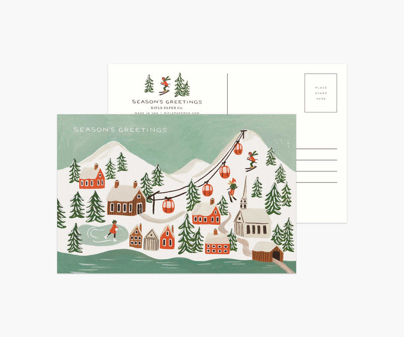 Holiday Snow Scene Postcards
